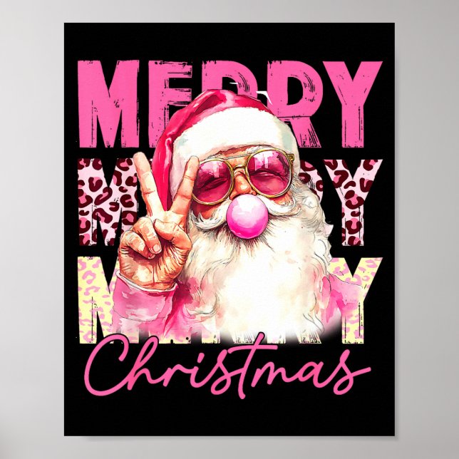 Póster Merry Christmas Santa Bubble Gum Nk Xmas Family Me (Frente)