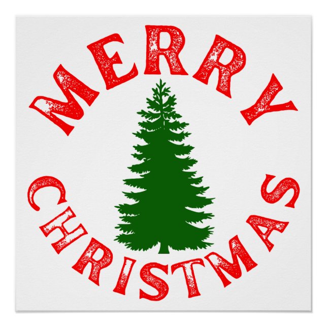 PÓSTER MERRY CHRISTMAS TREE (Anverso)