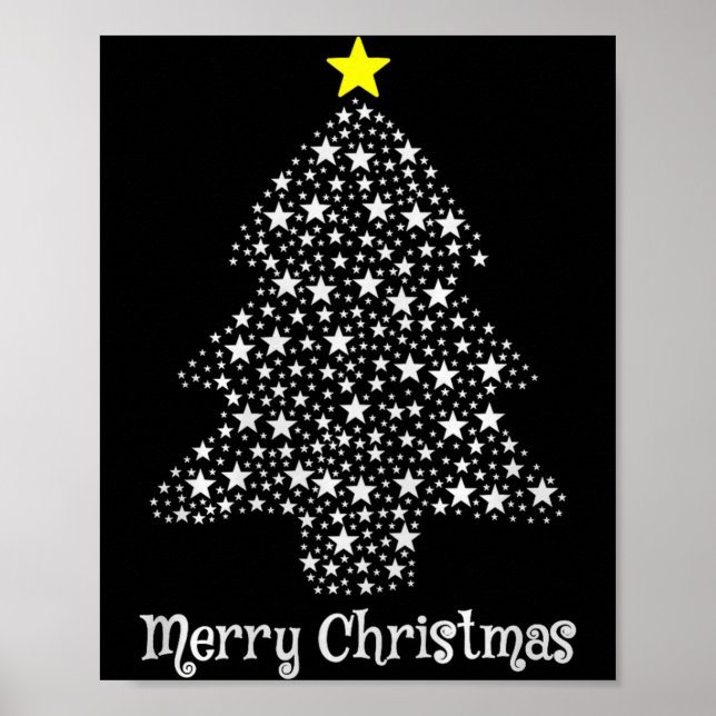Póster Merry Christmas Tree Matching Family Santa Xmas Ho (Frente)
