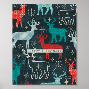 Póster Merry Christmastime Reindeer