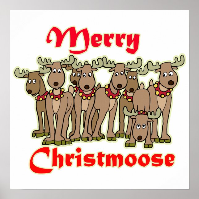 Póster Merry Christmoose (Frente)