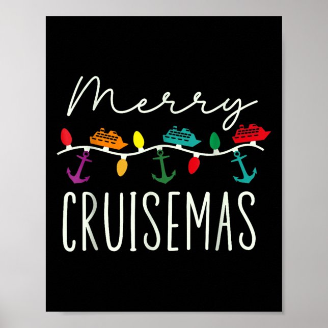 Póster Merry Cruise-mas Cruise Christmas Xmas Pajamas Hol (Frente)