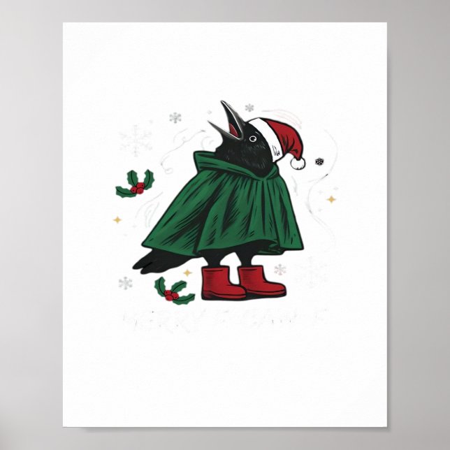 Póster Merry F Caw F Funny Graphic Style (Frente)