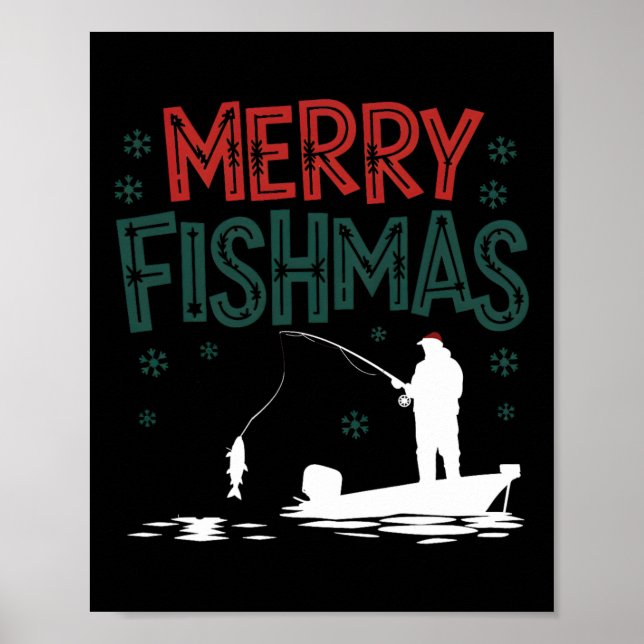 Póster Merry Fishmas Navidades divertidos Fishman Holiday (Frente)