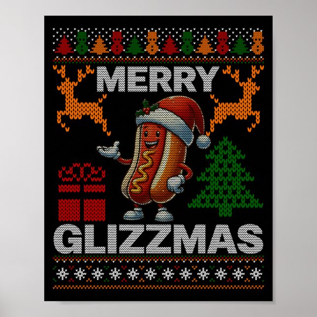 Póster Merry Glizzmas -christmas Glizy Matching Family Ug (Frente)