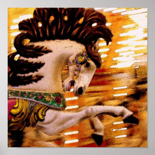 Póster Merry Go Round Horse (Frente)