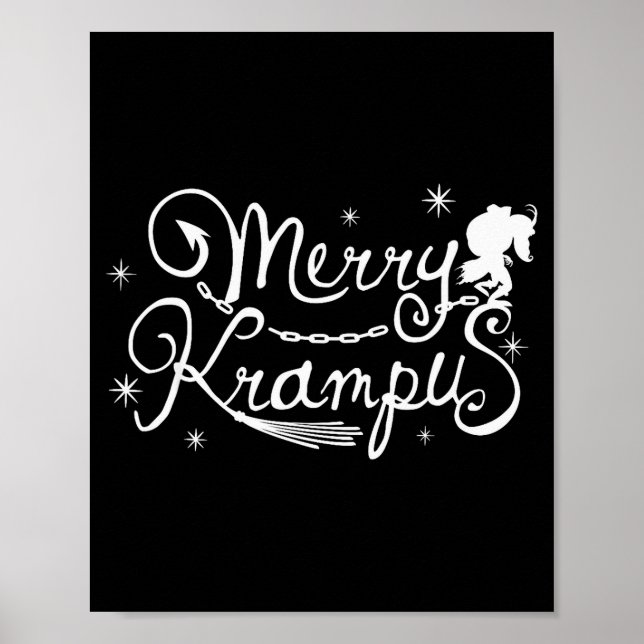 Póster Merry Krampus German Folklore Christmas For Krampu (Frente)