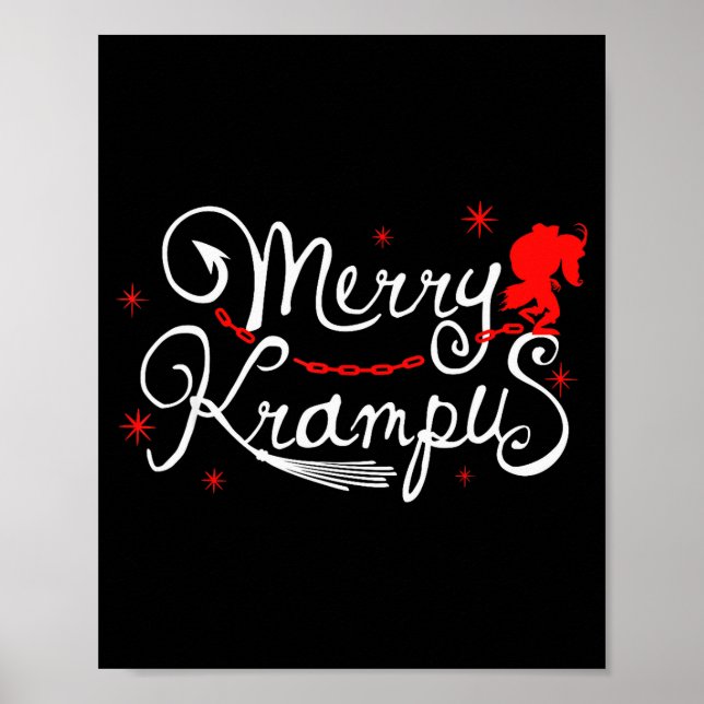 Póster Merry Krampus German Folklore Christmas For Krampu (Frente)