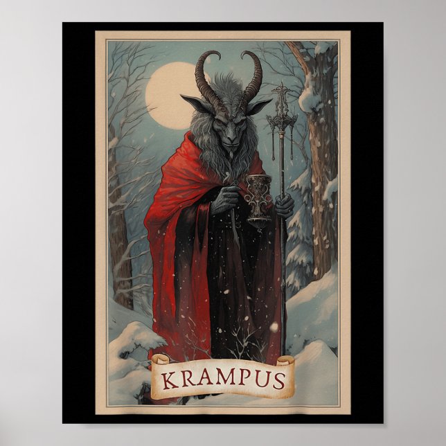 Póster Merry Krampus Navidades de terror sudadizo maldad  (Frente)