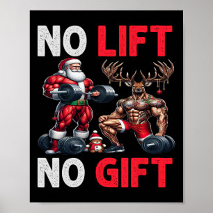 Póster Merry Liftmas Músculo Santa Weightrising Cuerpo de