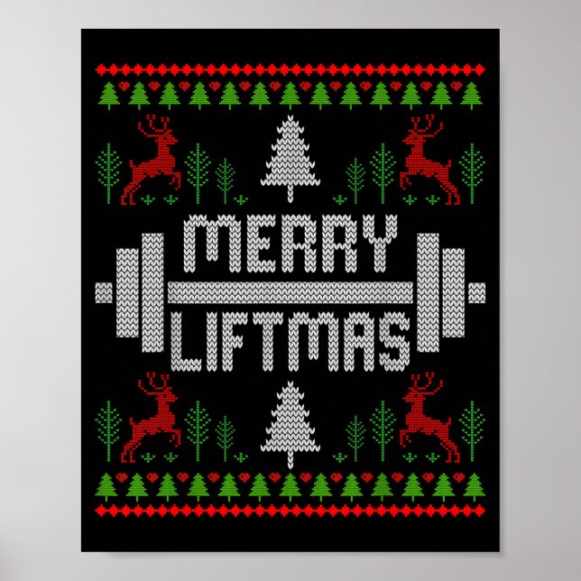 Póster Merry Liftmas - Trainer Ugly Style Christmas  (Frente)