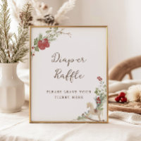 Merry Little Baby Shower Diaper Raffle