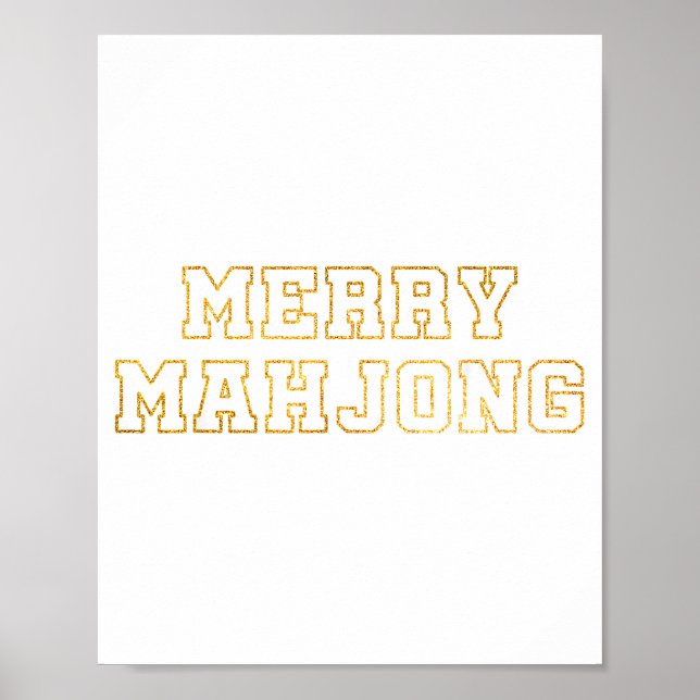 Póster Merry Mahjong Christmas Mahj Holiday Party Women M (Frente)