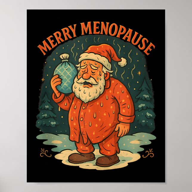 Póster Merry Menopause Funny Santa Meme Tank Top  (Frente)