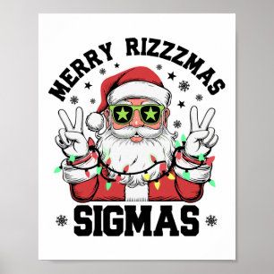 Póster Merry Rizz Mas Sigmas Divertidos Navidades de Sant