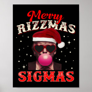Póster Merry Rizz Mas Sigmas Gen Alpha Trump Santa Cristo