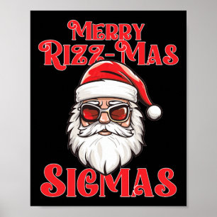 Póster Merry Rizz Mas Sigmas Gracioso Gen- Alpha X-mas Sa