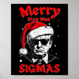 Póster Merry Rizz Mas Sigmas Gracioso Gen Alpha X-mas San