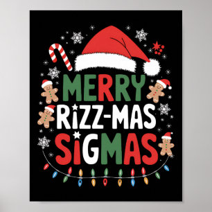 Póster Merry Rizz Mas Sigmas Gracioso Gen Alpha X-mas San