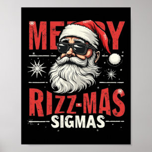 Póster Merry Rizz Mas Sigmas - Guay Santa Face Gen Alpha