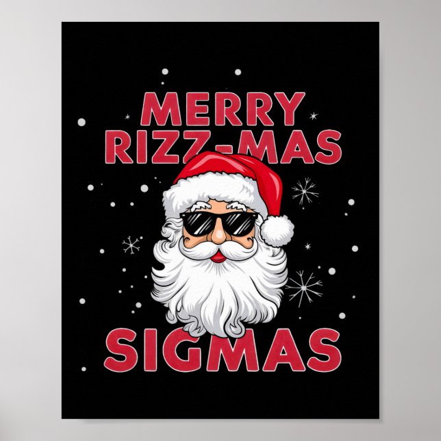 Póster Merry Rizz Mas Sigmas Santa Navidades (Frente)