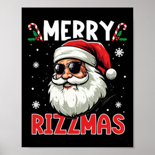 Póster Merry Rizzmas niños escuela de adolescentes Navida