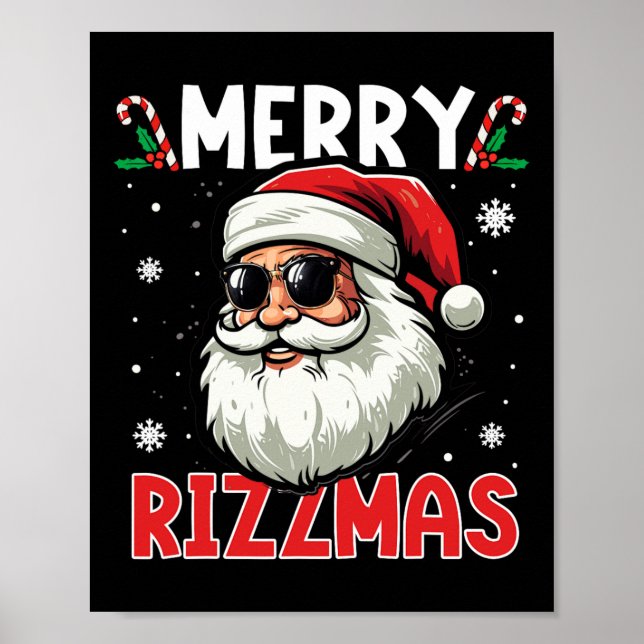 Póster Merry Rizzmas niños escuela de adolescentes Navida (Frente)