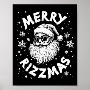 Póster Merry Rizzmas niños escuela de adolescentes Navida