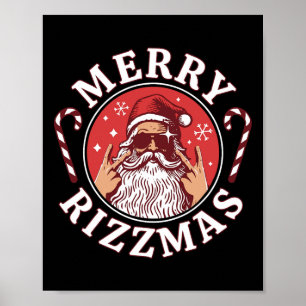 Póster Merry Rizzmas niños escuela de adolescentes Navida