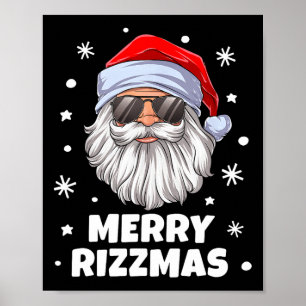 Póster Merry Rizzmas niños escuela de adolescentes Navida