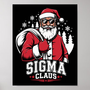 Póster Merry Rizzmas Sigma Claus Funny Santa Claus 1