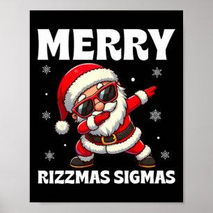 Póster Merry Rizzmas Sigmas Skibidi Rizzmas Navidades Riz