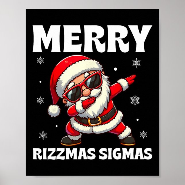 Póster Merry Rizzmas Sigmas Skibidi Rizzmas Navidades Riz (Frente)