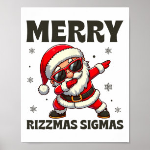 Póster Merry Rizzmas Sigmas Skibidi Rizzmas Navidades Riz