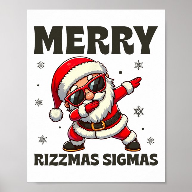 Póster Merry Rizzmas Sigmas Skibidi Rizzmas Navidades Riz (Frente)