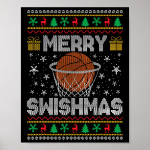 Póster Merry Swishmas Bysketll Navidades feos suéter