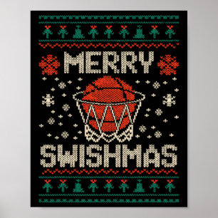 Póster Merry Swishmas Navidades feos Sweater Bysketll