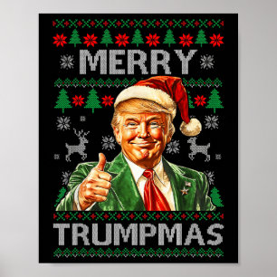 Póster Merry Trumpmas - Santa Claus Donald Trump