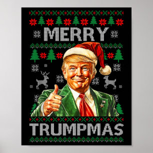 Póster Merry Trumpmas - Santa Claus Donald Trump