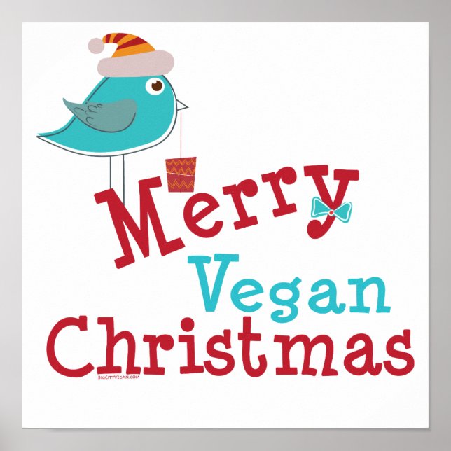 Póster Merry Vegan Navidades