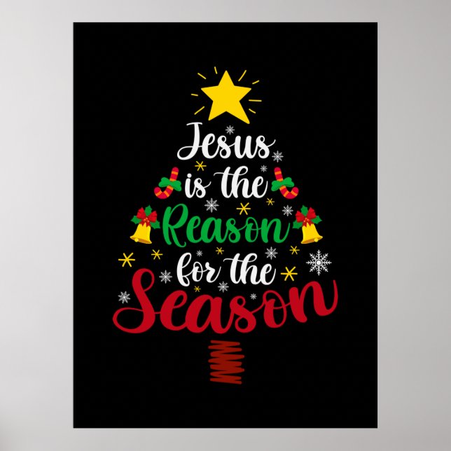Póster Merry Xmas Jesus Is The Reason (Frente)