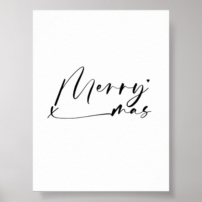 Póster Merry Xmas - minimalistic typography poster (Frente)