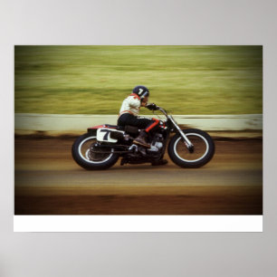 PÓSTER MERT LAWILL POSTER - RAZA DE PISTA PLANA DE 1972