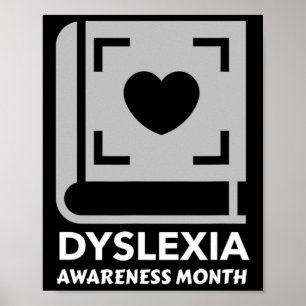 Póster Mes De Conciencia Con Libro Y Corazón