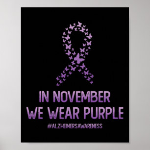 Póster Mes De Conciencia En Noviembre Usamos Púrpura