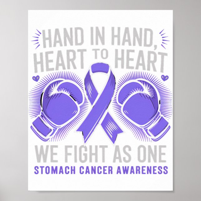 Póster Mes De Conciencia Sobre El Cáncer De Estómago Luch (Frente)