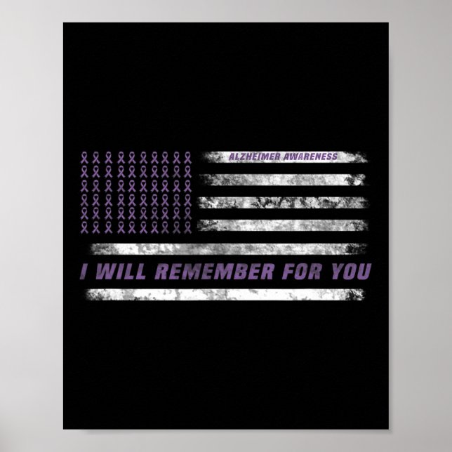 Póster Mes De Conciencia Termino Elefante De Cinta Púrpur (Frente)