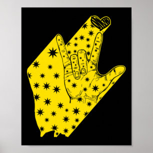 Póster Mes De Concienciación Apoyo Al Idioma Asl Te Amo H