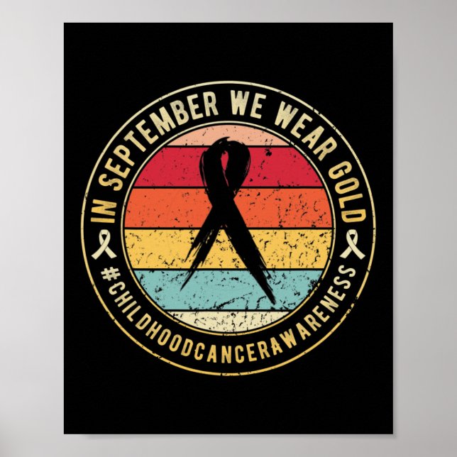 Póster Mes De Concienciación Sobre El Cáncer Infantil En  (Frente)