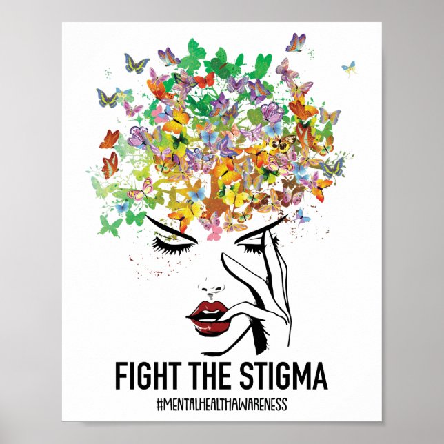 Póster Mes De Concienciación Sobre La Salud Mental Lucha  (Frente)